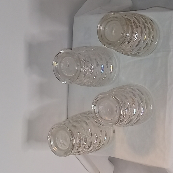 𝅺vintage Federal Thumbprint Carnival Glasses Set of 4 Tumbler/Cup - Picture 3 of 7